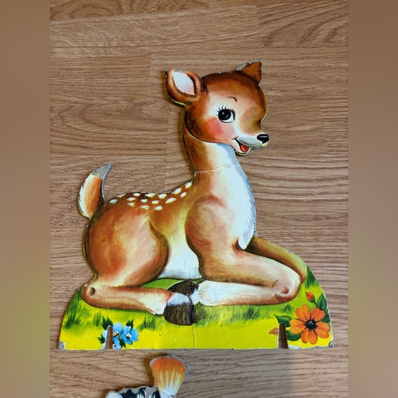 Vintage Animals Pressed Cardboard Wall Decor Lot Of 6 - Picture 2 of 11